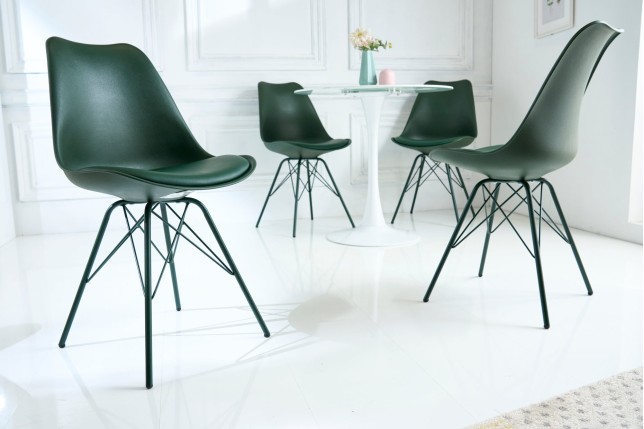 Chaise Scandinavia Masterpiece simili-cuir vert foncé