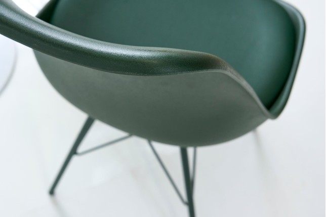 Chaise Scandinavia Masterpiece simili-cuir vert foncé