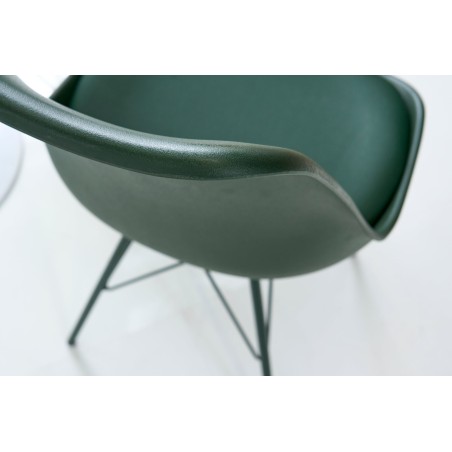 Chaise Scandinavia Masterpiece simili-cuir vert foncé