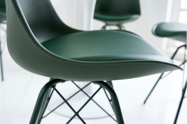 Chaise Scandinavia Masterpiece simili-cuir vert foncé