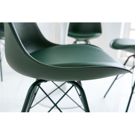 Chaise Scandinavia Masterpiece simili-cuir vert foncé