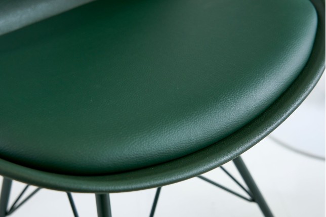 Chaise Scandinavia Masterpiece simili-cuir vert foncé
