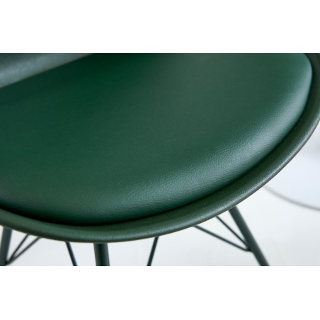 Chaise Scandinavia Masterpiece simili-cuir vert foncé