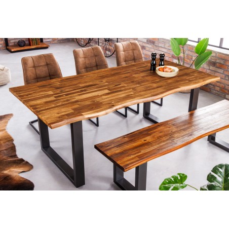 Table à manger GENESIS 160cm acacia massif brun