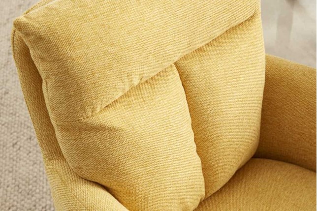 Fauteuil pivotant BIG GEORGE 360° jaune moutarde