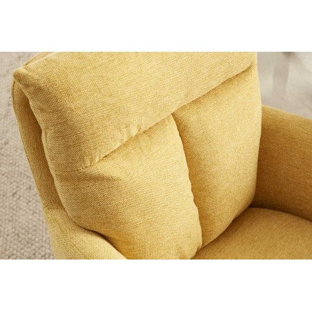 Fauteuil pivotant BIG GEORGE 360° jaune moutarde