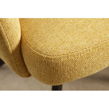 Fauteuil pivotant BIG GEORGE 360° jaune moutarde