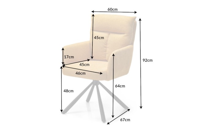 Fauteuil pivotant BIG GEORGE 360° jaune moutarde