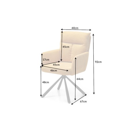 Fauteuil pivotant BIG GEORGE 360° jaune moutarde