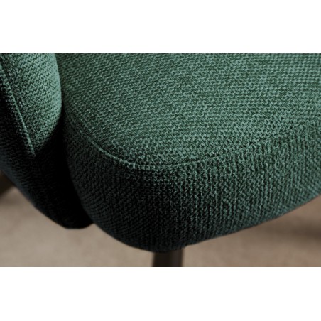 Fauteuil pivotant BIG GEORGE 360° tissu vert - accoudoirs