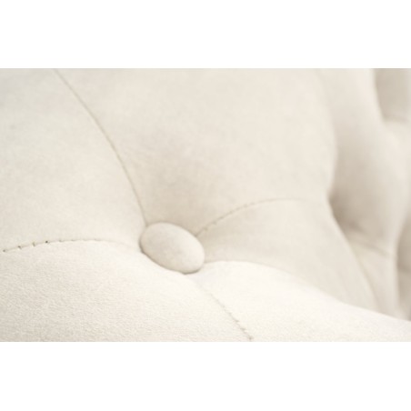 Canapé Chesterfield 2 places velours champagne 150cm