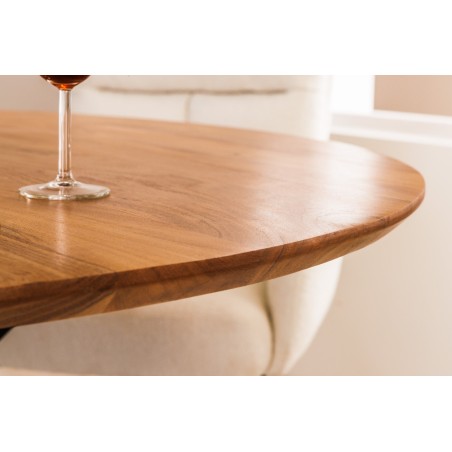 Table à manger ronde GALAXIE 130cm acacia massif