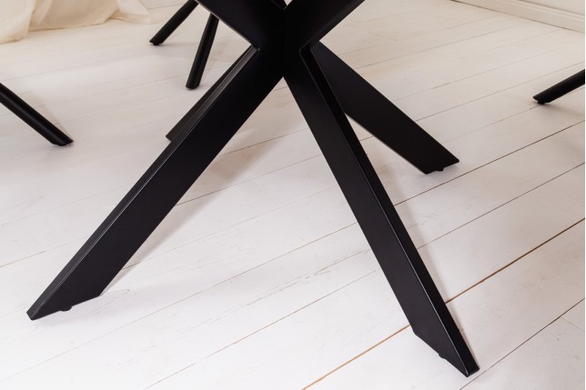 Table à manger ronde GALAXIE 130cm acacia massif