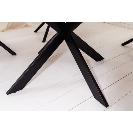 Table à manger ronde GALAXIE 130cm acacia massif