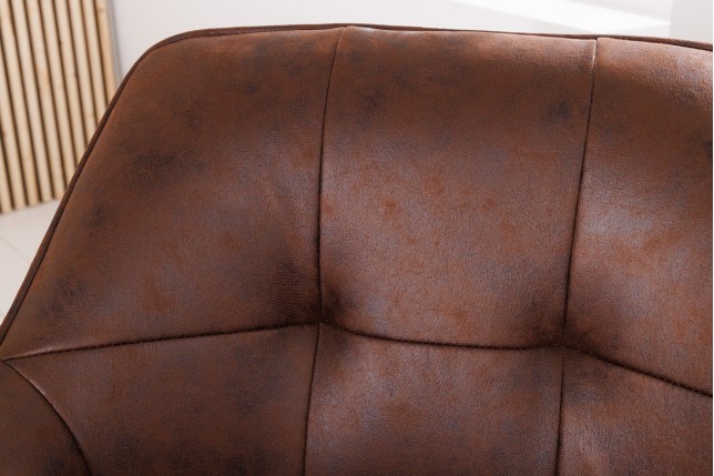 Fauteuil pivotant LOFT 180° microfibre marron antique