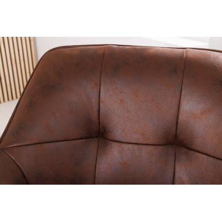 Fauteuil pivotant LOFT 180° microfibre marron antique