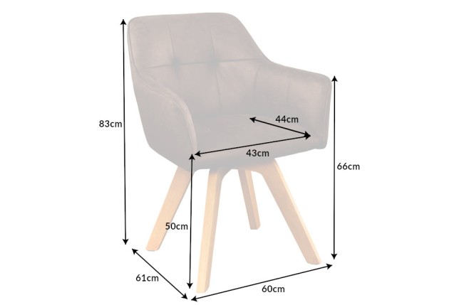 Fauteuil pivotant LOFT 180° microfibre marron antique