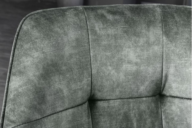 Fauteuil pivotant LOFT 180° velours vert - Accoudoirs