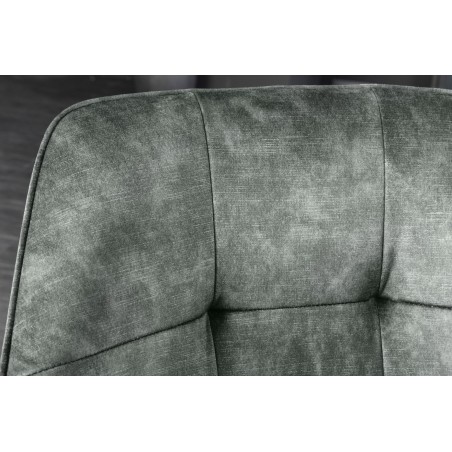 Fauteuil pivotant LOFT 180° velours vert - Accoudoirs
