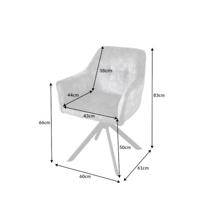 Fauteuil pivotant LOFT 180° velours vert - Accoudoirs
