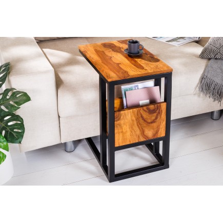 Table ordinateur portable CONCIERGE sheesham massif 60cm 2