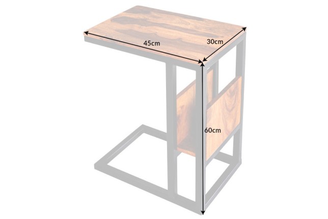 Table ordinateur portable CONCIERGE sheesham massif 60cm