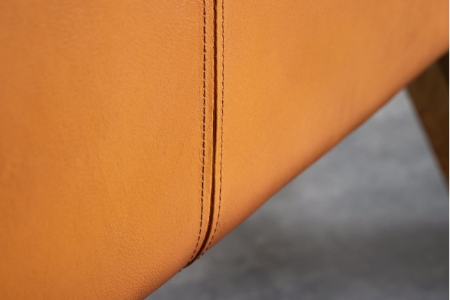Banc TURNBOCK 100cm cuir véritable cognac