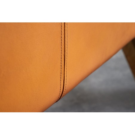 Banc TURNBOCK 100cm cuir véritable cognac
