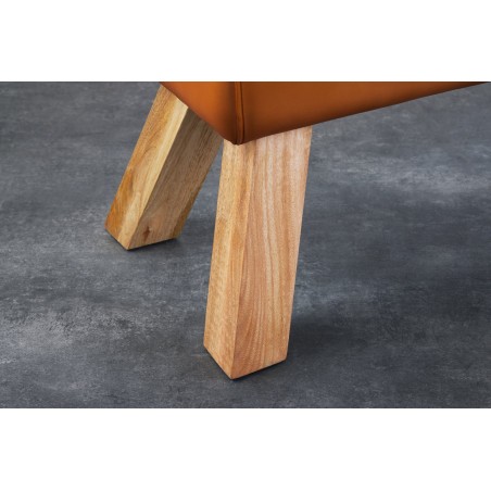 Banc TURNBOCK 100cm cuir véritable cognac