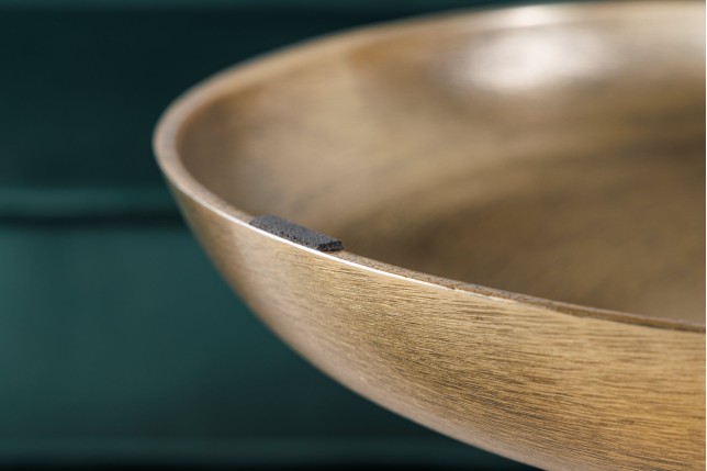 Table d'appoint ELEMENTS marbre vert et doré 55cm