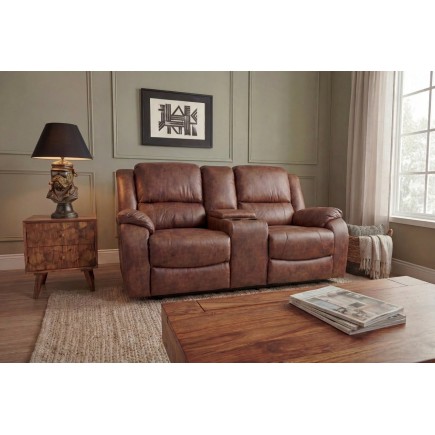 Fauteuil Cinéma HOLLYWOOD 2 Places Brun Antique