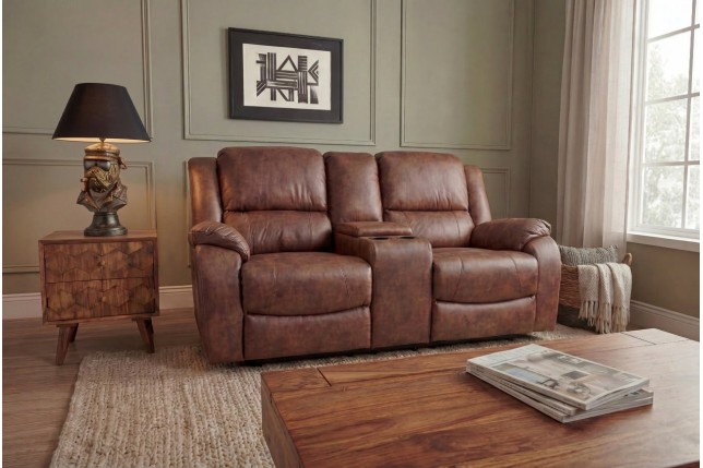 Fauteuil Cinéma HOLLYWOOD 2 Places Brun Antique