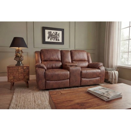 Fauteuil Cinéma HOLLYWOOD 2 Places Brun Antique
