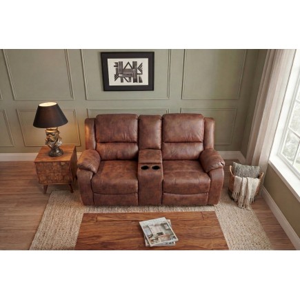 Fauteuil Cinéma HOLLYWOOD 2 Places Brun Antique 2