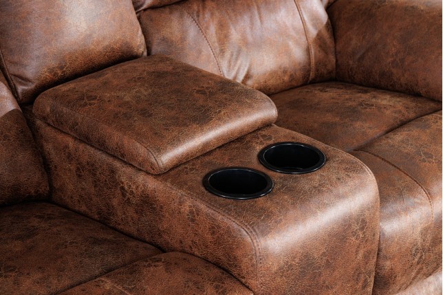 Fauteuil Cinéma HOLLYWOOD 2 Places Brun Antique
