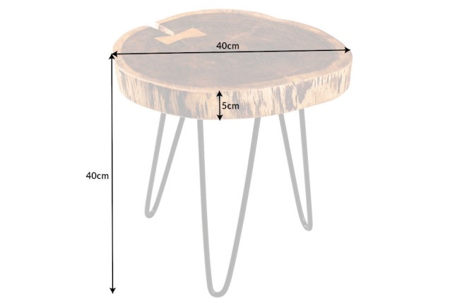 Table d'appoint GOA 40cm acacia naturel