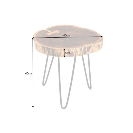 Table d'appoint GOA 40cm acacia naturel