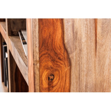 Étagère MAKASSAR 180cm Sheesham massif finition fumée