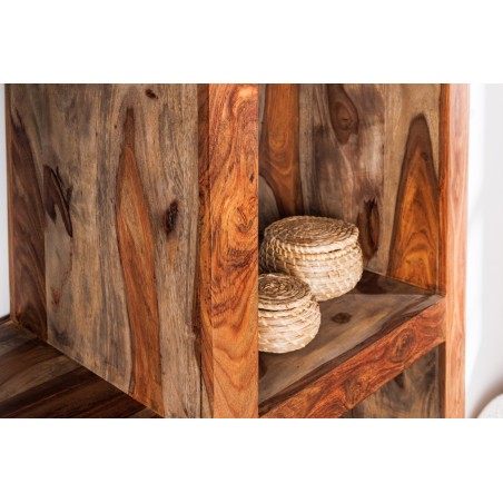Étagère MAKASSAR 180cm Sheesham massif finition fumée