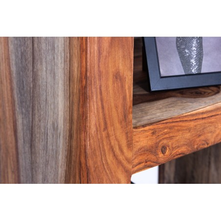 Étagère MAKASSAR 180cm Sheesham massif finition fumée