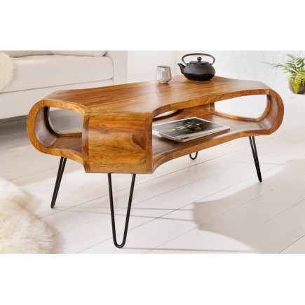 Table basse ORGANIC LIVING 100cm bois sheesham naturel
