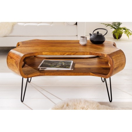 Table basse ORGANIC LIVING 100cm bois sheesham naturel