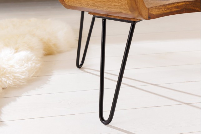 Table basse ORGANIC LIVING 100cm bois sheesham naturel