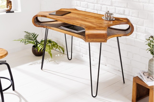 Bureau ORGANIC LIVING 120cm Sheesham Massif Naturel