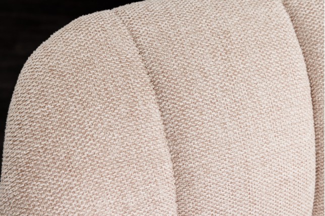 Fauteuil pivotant PAPILLON 180° beige champagne