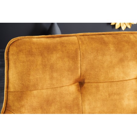 Banc EUPHORIA 160cm velours jaune moutarde