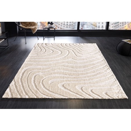 Tapis WAVE 170x240 cm Beige Crème - Déco Chic