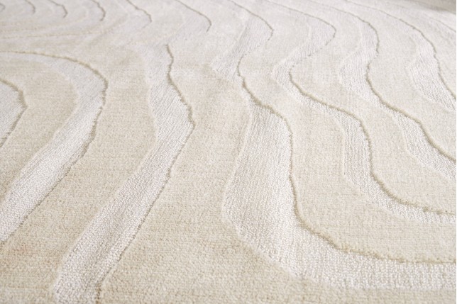 Tapis WAVE 170x240 cm Beige Crème - Déco Chic