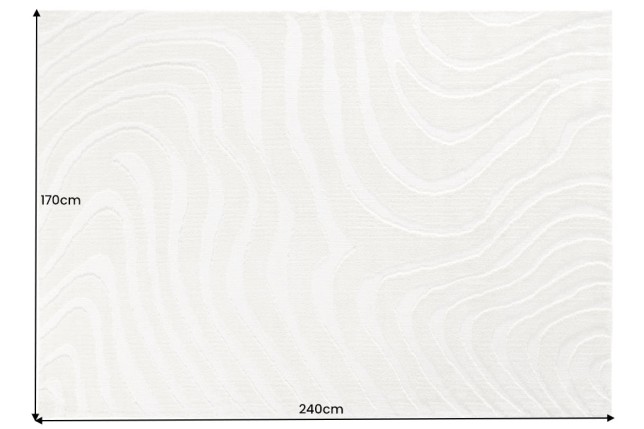 Tapis WAVE 170x240 cm Beige Crème - Déco Chic