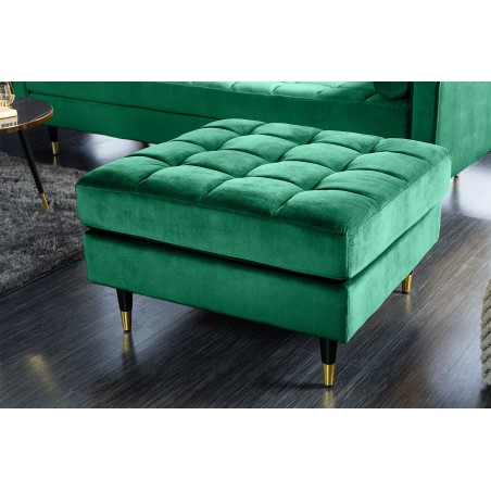 Tabouret COZY VELVET 80cm Velours Vert Émeraude